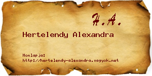 Hertelendy Alexandra névjegykártya