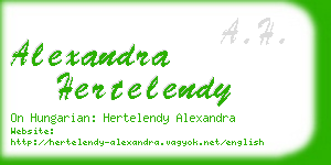 alexandra hertelendy business card